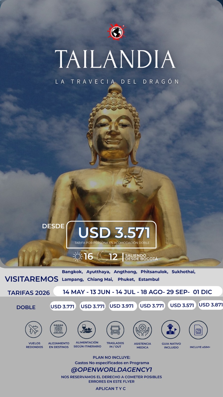 Bangkok + Ayutthaya + Chiang Mai + Phuket